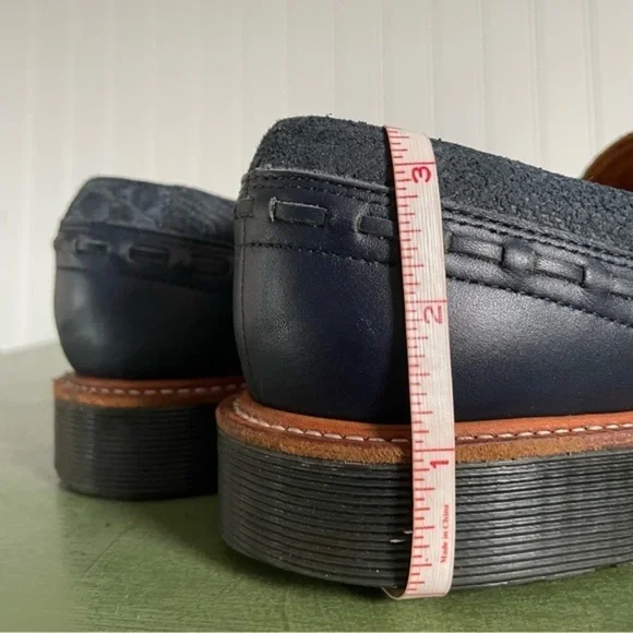 Dr. Martens x Agyness Deyn AGGY BLUCHER in Navy Leather - Picture 9 of 13